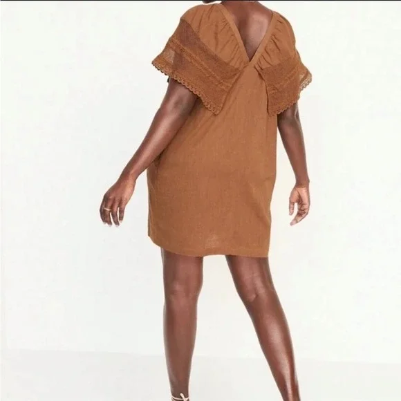 old navy brown ruffle dress Gold Knit Maxi Dress – IRHAZ main image 1